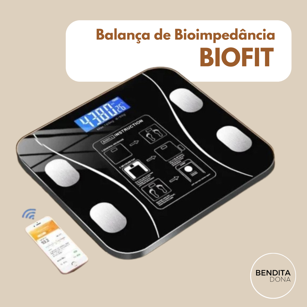 Balança Digital de Bioimpedância Bluetooth - BioFit